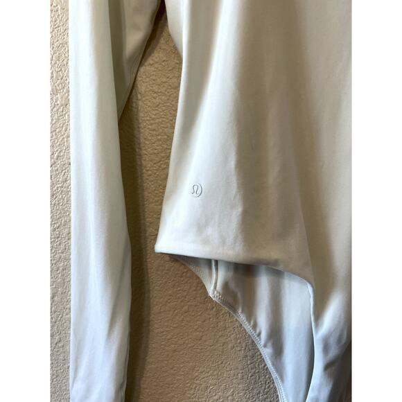 Lululemon Wundermost Ultra-Soft Nulu Square Neck Long Sleeve Bodysuit Ivory Med - Picture 4 of 13